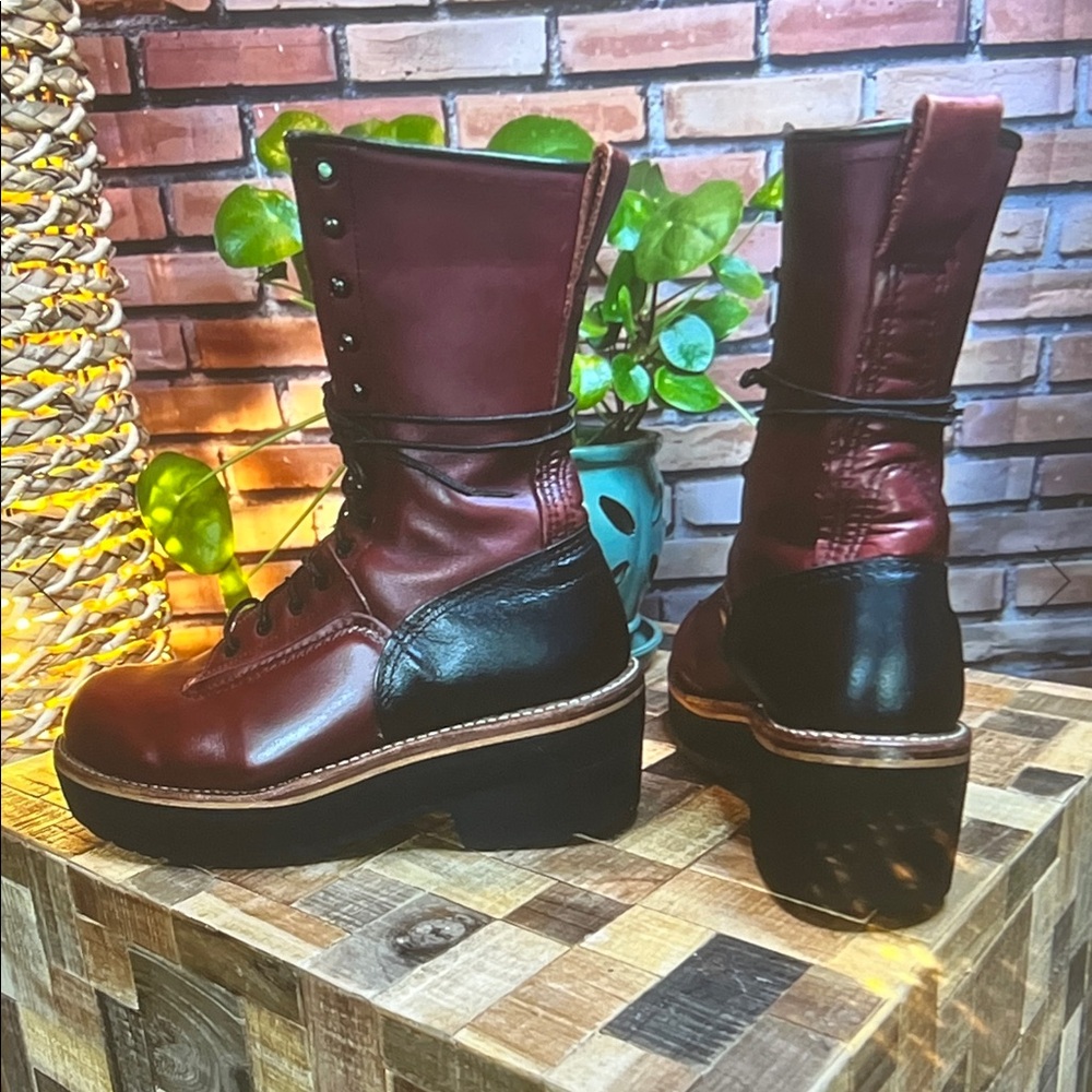 🥾 Red Wing 921 Lineman Logger Boots — Oxblood Beast — USA Made — Sz 7.5D — 9W - Picture 3 of 6